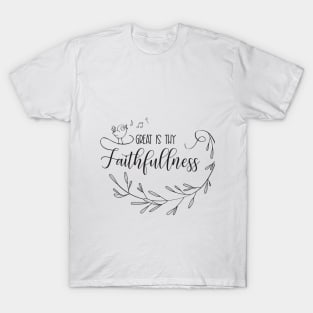 Great is Thy Faithfulness Lineartwork T-Shirt